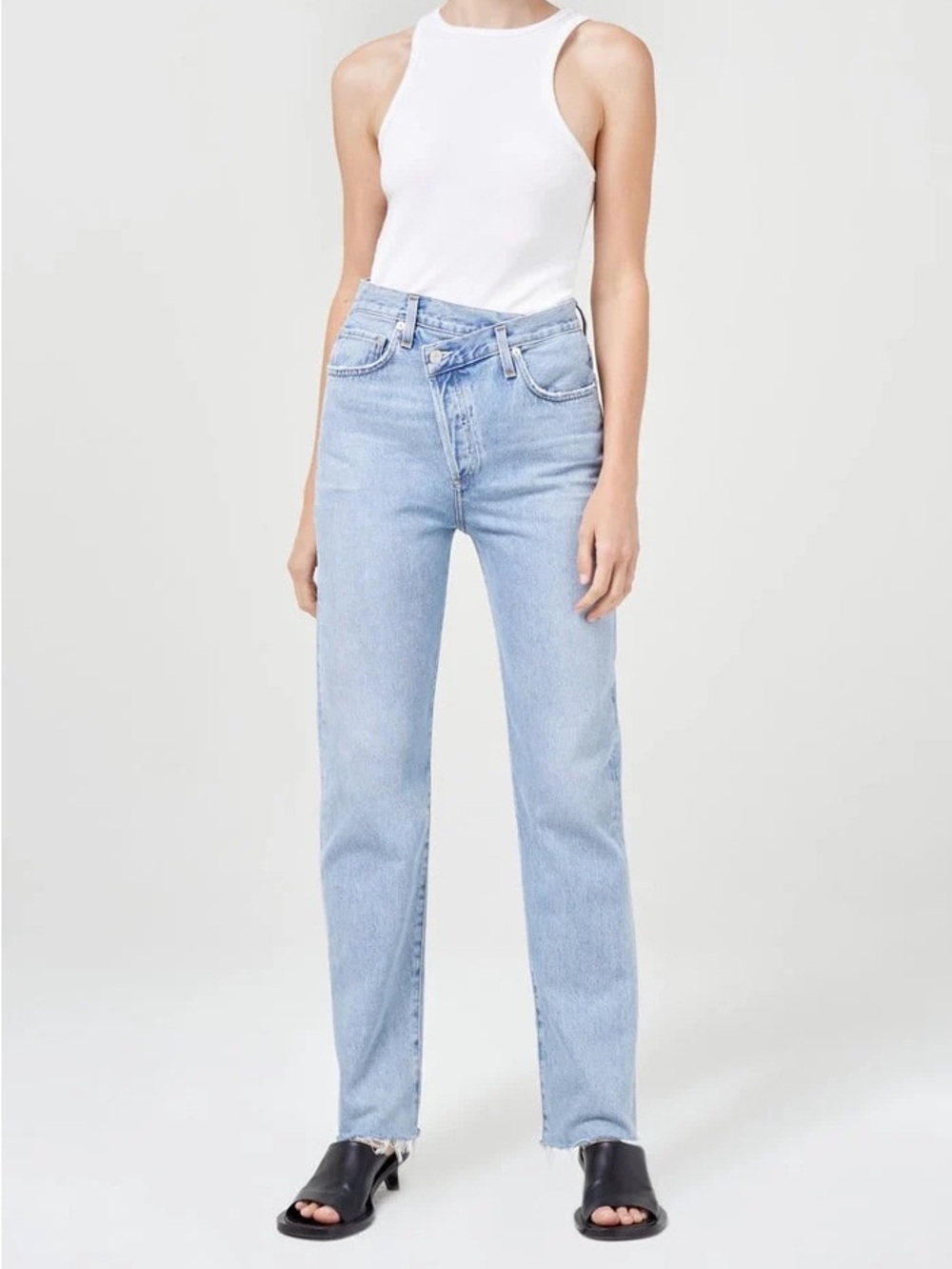 Agolde criss cross straight jeans